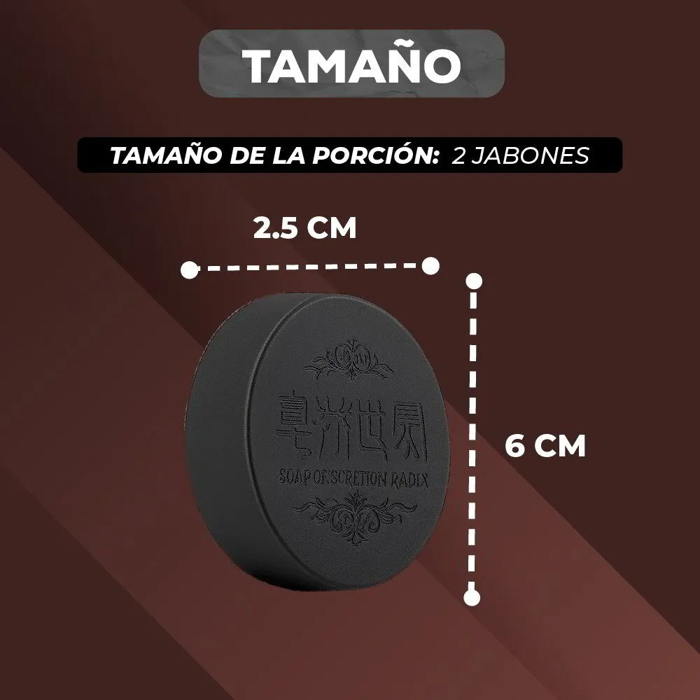 CanaBlock - Jabón negro anticanas con fórmula herbal 2x1