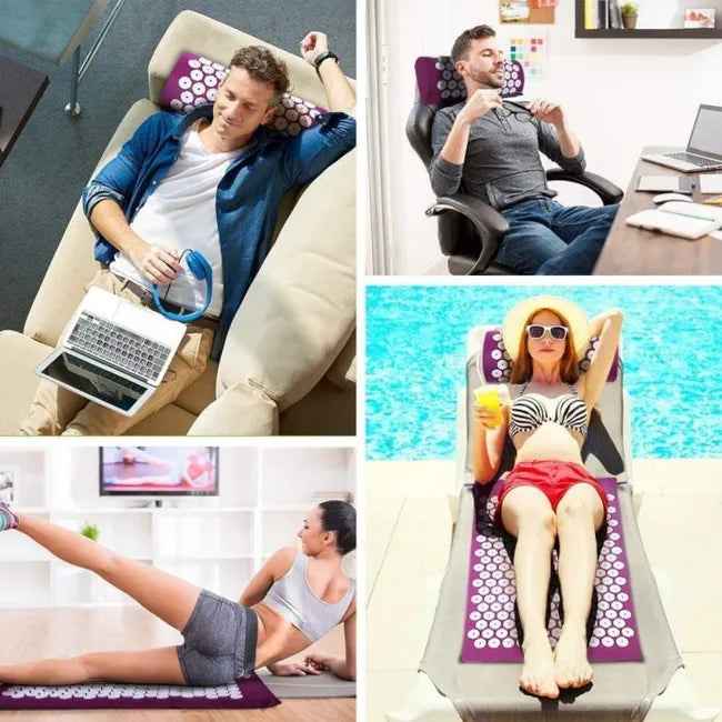 PuntoZen Almohada Tapete de Acupresión 🧘‍♀️🛌 - [PROMOCIÓN DISPONIBLE SOLO HOY]