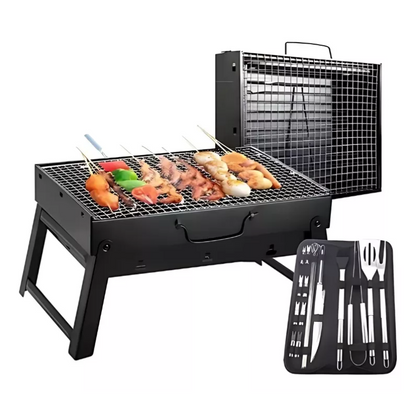 EasyBarbe Parrilla Portatil Plegable -  Tu Asado Donde Quiera Que Vayas - [PROMOCIÓN DISPONIBLE SOLO HOY]