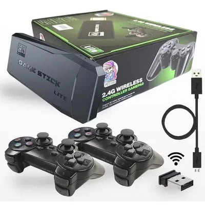 Game Stick Retro 4K - Con 10.000 Juegos + 2 Mandos de Regalo