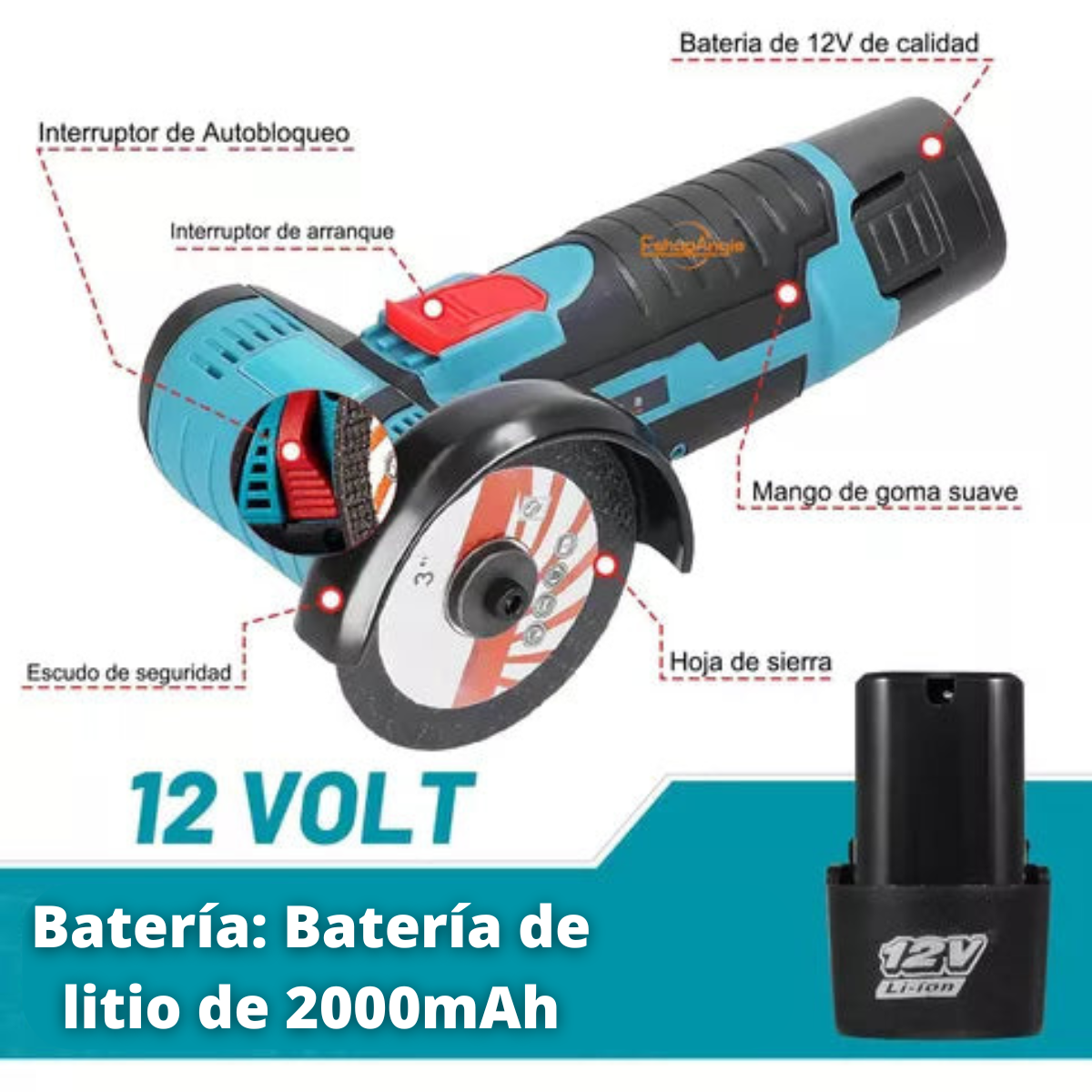 SharpCut - Amoladora Angular Inalámbrica Recargable - [PROMOCIÓN DISPONIBLE SOLO HOY]
