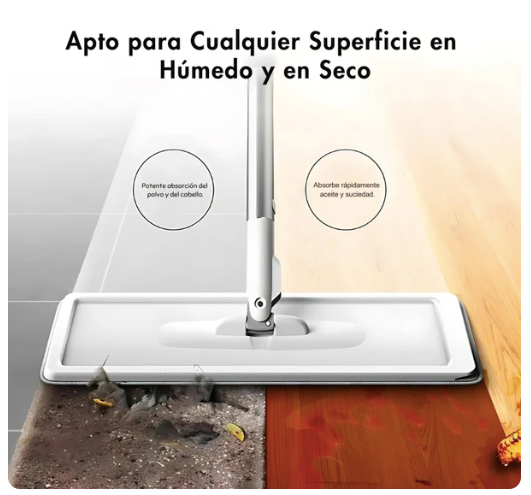 FlatMop Mopa Fregona 7L + 5 Recambios Gratis - [PROMOCIÓN DISPONIBLE SOLO HOY]
