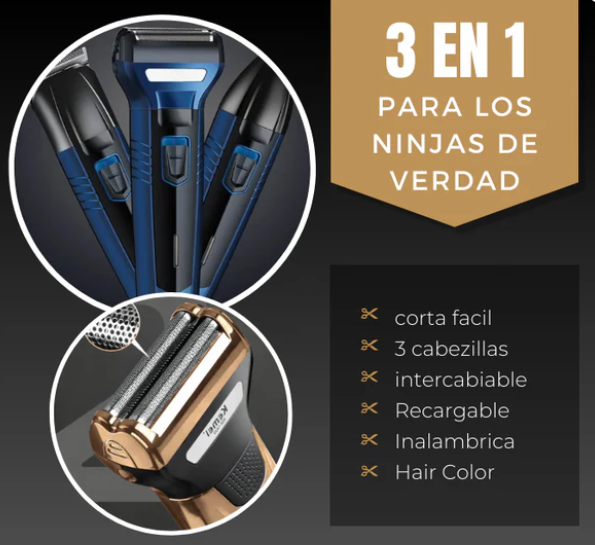 PROTRIMMER™ Afeitadora recargable 3 en 1 - [PROMOCIÓN DISPONIBLE SOLO HOY]