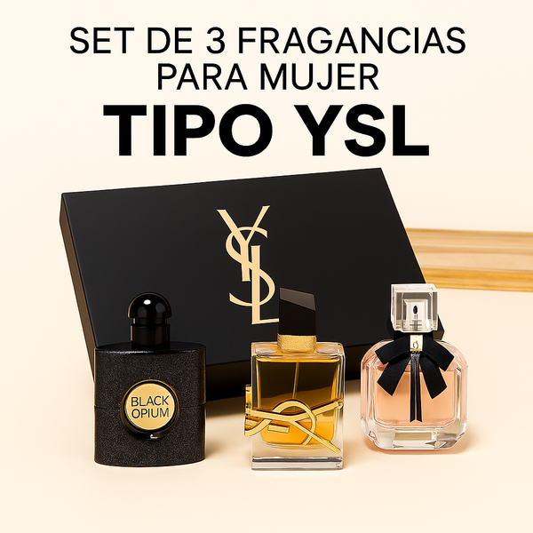 3 Perfumes Tipo YSL por el Precio de 1 – Edición Limitada para Mujeres - [PROMOCIÓN DISPONIBLE SOLO HOY]