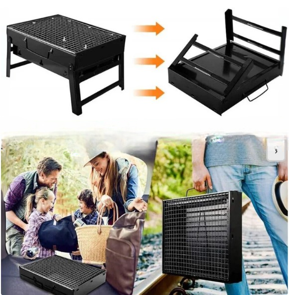 EasyBarbe Parrilla Portatil Plegable -  Tu Asado Donde Quiera Que Vayas - [PROMOCIÓN DISPONIBLE SOLO HOY]